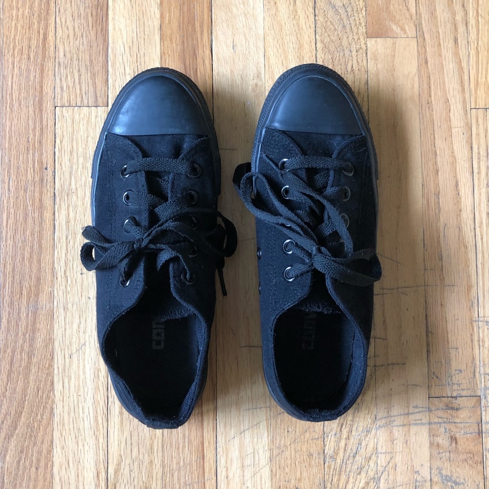 Sold- CONVERSE Black Chuck Taylors - Picture 6 of 9